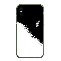 Чехол iPhone XS Max матовый Liverpool fc белые краски