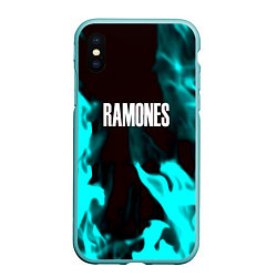 Чехол iPhone XS Max матовый Ramones fire rose