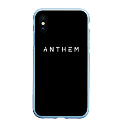 Чехол iPhone XS Max матовый Anthem bioware, цвет: 3D-голубой