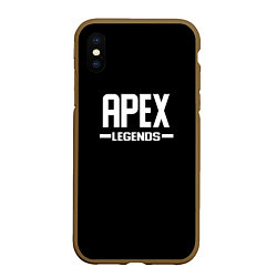 Чехол iPhone XS Max матовый Apex legends logo white