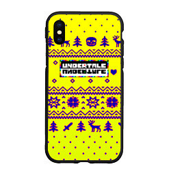 Чехол iPhone XS Max матовый Undertale winter, цвет: 3D-черный