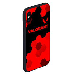 Чехол iPhone XS Max матовый Valorant - red gradient посередине, цвет: 3D-черный — фото 2