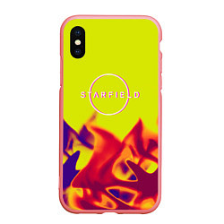 Чехол iPhone XS Max матовый Starfield fire steel