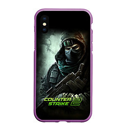 Чехол iPhone XS Max матовый Counter strike 2 спецназ