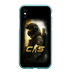 Чехол iPhone XS Max матовый Counter strike спецназовец