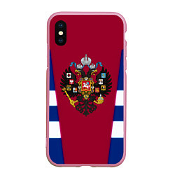 Чехол iPhone XS Max матовый Российская империя геометрия