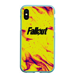 Чехол iPhone XS Max матовый Fallout fire steel