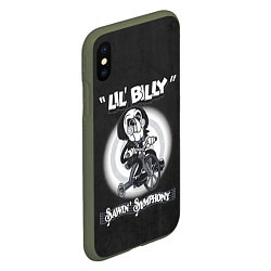 Чехол iPhone XS Max матовый Lil Billy - Saw, цвет: 3D-темно-зеленый — фото 2