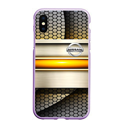 Чехол iPhone XS Max матовый Nissan sport avto metal