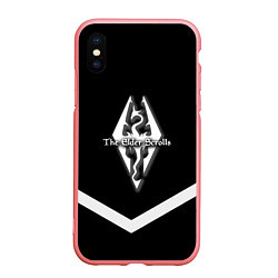 Чехол iPhone XS Max матовый The Elder Scrolls geometry steel