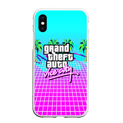 Чехол iPhone XS Max матовый Vice city tropic collection