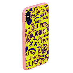 Чехол iPhone XS Max матовый Lil peep rap pattern, цвет: 3D-баблгам — фото 2