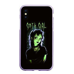 Чехол iPhone XS Max матовый Goth girl - Beetlejuice