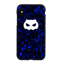 Чехол iPhone XS Max матовый DanMachi blue energy