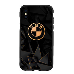 Чехол iPhone XS Max матовый BMW golden poly