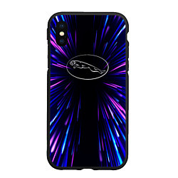 Чехол iPhone XS Max матовый Jaguar neon energy