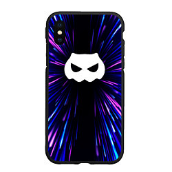 Чехол iPhone XS Max матовый DanMachi neon energy