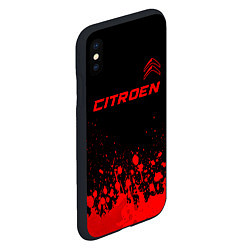 Чехол iPhone XS Max матовый Citroen - red gradient посередине, цвет: 3D-черный — фото 2