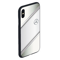 Чехол iPhone XS Max матовый Mercedes benz metalic collection, цвет: 3D-черный — фото 2