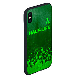 Чехол iPhone XS Max матовый Half-Life - green gradient посередине, цвет: 3D-черный — фото 2