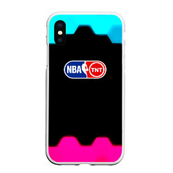 Чехол iPhone XS Max матовый NBA текстура соты