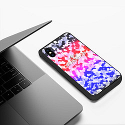 Чехол iPhone XS Max матовый Warframe камуфляж, цвет: 3D-черный — фото 2