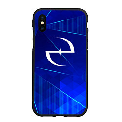 Чехол iPhone XS Max матовый Evanescence blue poly