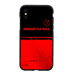 Чехол iPhone XS Max матовый Akame ga Kill - red gradient посередине