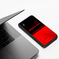 Чехол iPhone XS Max матовый Akame ga Kill - red gradient посередине, цвет: 3D-черный — фото 2