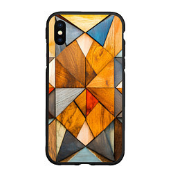 Чехол iPhone XS Max матовый Мозайка, цвет: 3D-черный