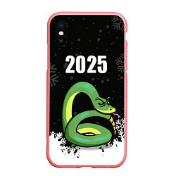 Чехол iPhone XS Max матовый Змея - 2025