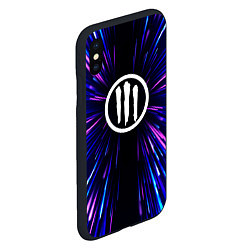 Чехол iPhone XS Max матовый Three Days Grace neon energy, цвет: 3D-черный — фото 2