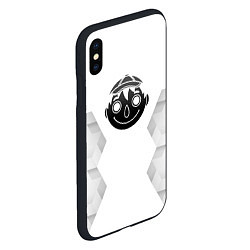 Чехол iPhone XS Max матовый Tomodachi Game white poly, цвет: 3D-черный — фото 2