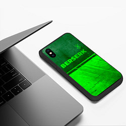 Чехол iPhone XS Max матовый Berserk - green gradient посередине, цвет: 3D-черный — фото 2