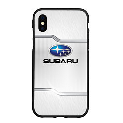 Чехол iPhone XS Max матовый Subaru auto steel metal, цвет: 3D-черный