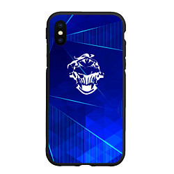 Чехол iPhone XS Max матовый Goblin Slayer blue poly