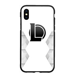 Чехол iPhone XS Max матовый League of Legends white poly