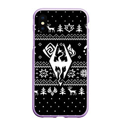 Чехол iPhone XS Max матовый The Elder Scrolls game pattern