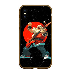 Чехол iPhone XS Max матовый Рокер Дед Мороз