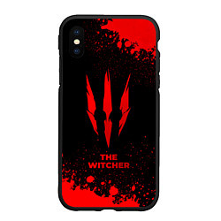 Чехол iPhone XS Max матовый The Witcher - red gradient