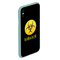 Чехол iPhone XS Max матовый Resident Evil biohazard, цвет: 3D-мятный — фото 2