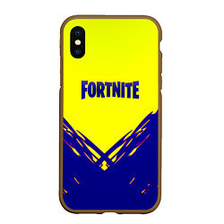 Чехол iPhone XS Max матовый Fortnite краски абстракция