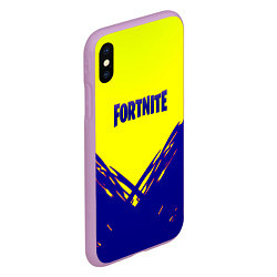 Чехол iPhone XS Max матовый Fortnite краски абстракция, цвет: 3D-сиреневый — фото 2