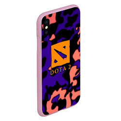 Чехол iPhone XS Max матовый DOTA 2 камуфляж, цвет: 3D-розовый — фото 2