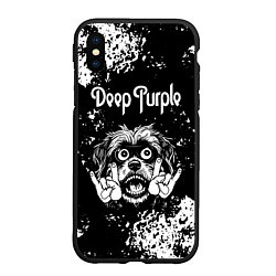 Чехол iPhone XS Max матовый Deep Purple рок пес