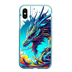 Чехол iPhone XS Max матовый Japanese dragon - tattoo irezumi