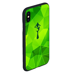 Чехол iPhone XS Max матовый Hellsing green poly, цвет: 3D-черный — фото 2