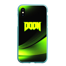 Чехол iPhone XS Max матовый Doom абстракция кислотная