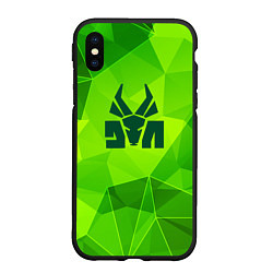 Чехол iPhone XS Max матовый Die Antwoord green poly