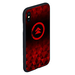 Чехол iPhone XS Max матовый Ghost of Tsushima red poly, цвет: 3D-черный — фото 2